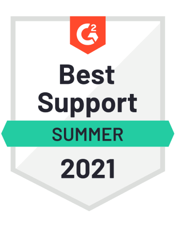 G2 Badge Best Support Summer 2022